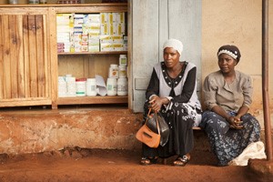 two women in rural uganda
