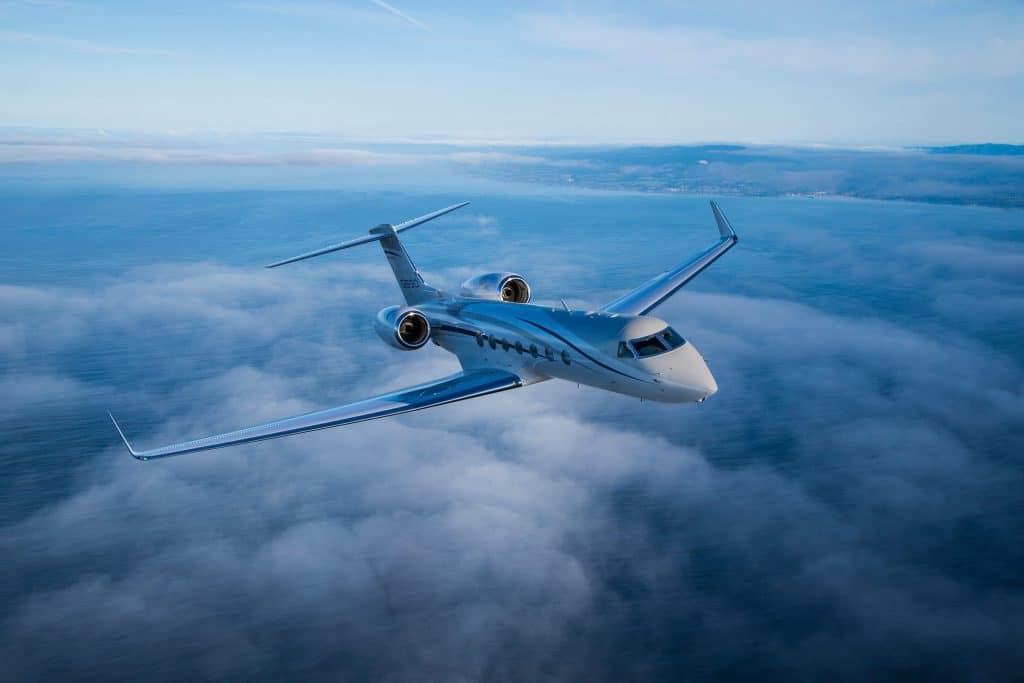 Business jet using Intelsat Flex network technology